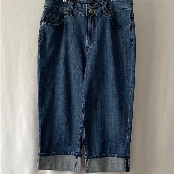 Chico’s Platinum Size 2 Denim Crop Jeans - Picture 1 of 16